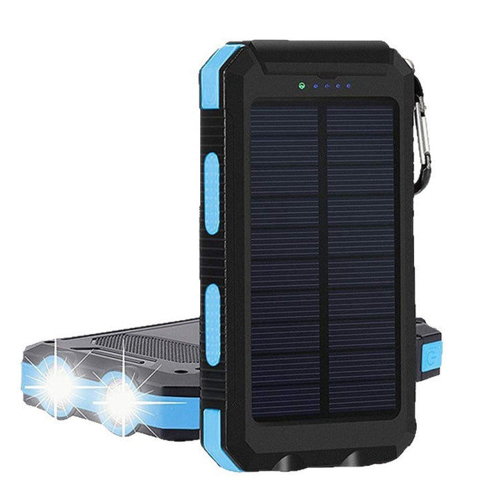 Solcelledet powerbank med dobbel USB-tilkobling Skanto