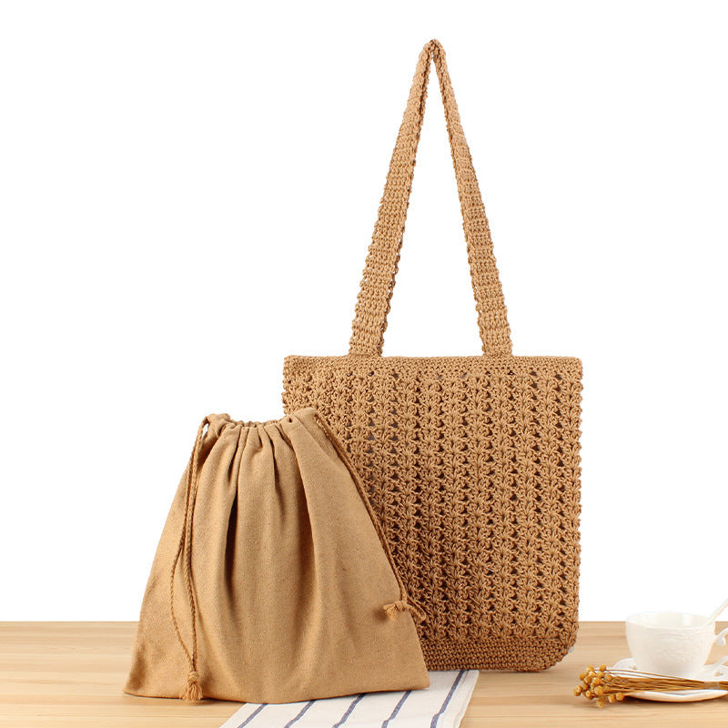 Braidet shopper-veske med praktisk innerpose Skanto