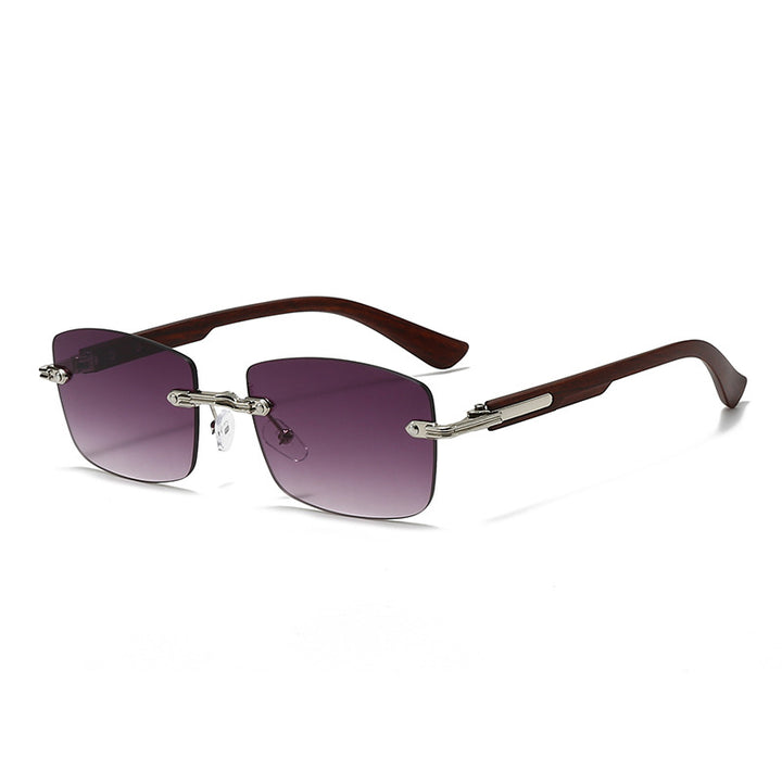 Dame moteriktig firkantet solbrille med elegante tre detaljer Skanto