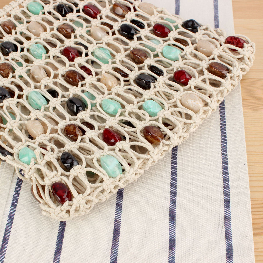 Handbag with colorful jewelry element Skanto