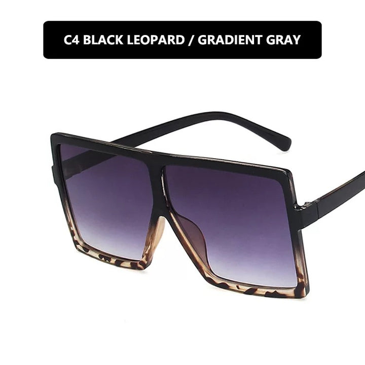 Women's modern oversized sunglasses with transparent frame and stylish lenses Skanto
