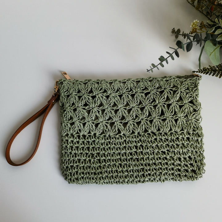 Håndlaget Makramee Clutch Skanto