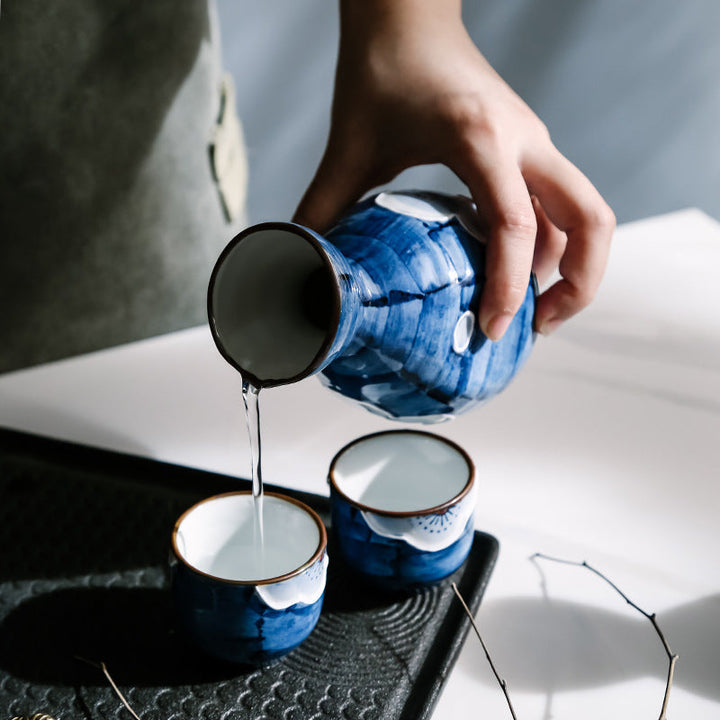 Japansk Sakura Håndlagde Keramiske Sake Sett | Skanto
