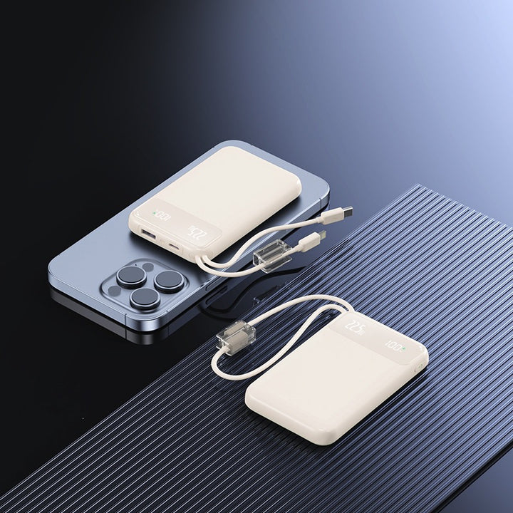 Slim Powerbank med digitalt ladeindikator og hurtigladefunksjon Skanto