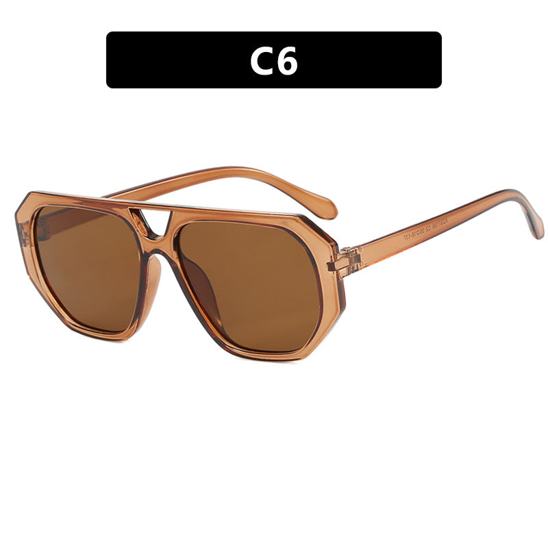 Women's sunglasses in trendy hexagon design with UV protection Skanto