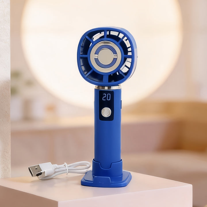 Dame bærbar mini-håndvifte med USB-ladefunksjon og ergonomisk design Skanto