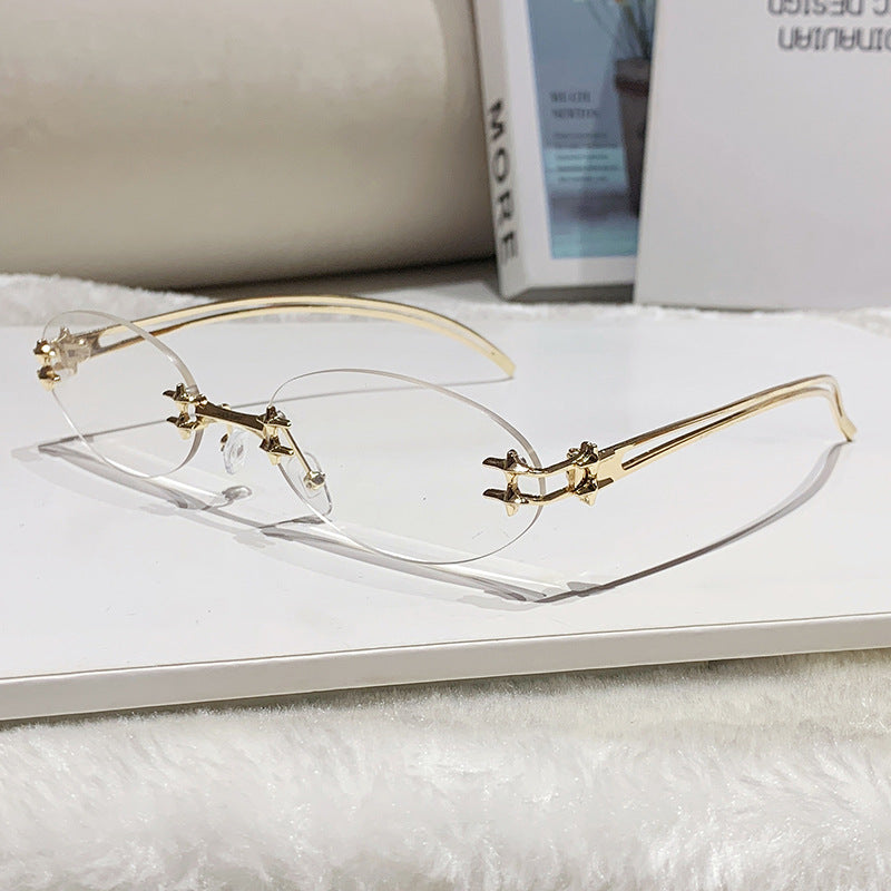 Women's elegant metal glasses with filigree design Skanto