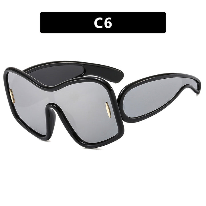 Women's futuristic sunglasses with extra-wide design and protective UV filter Skanto