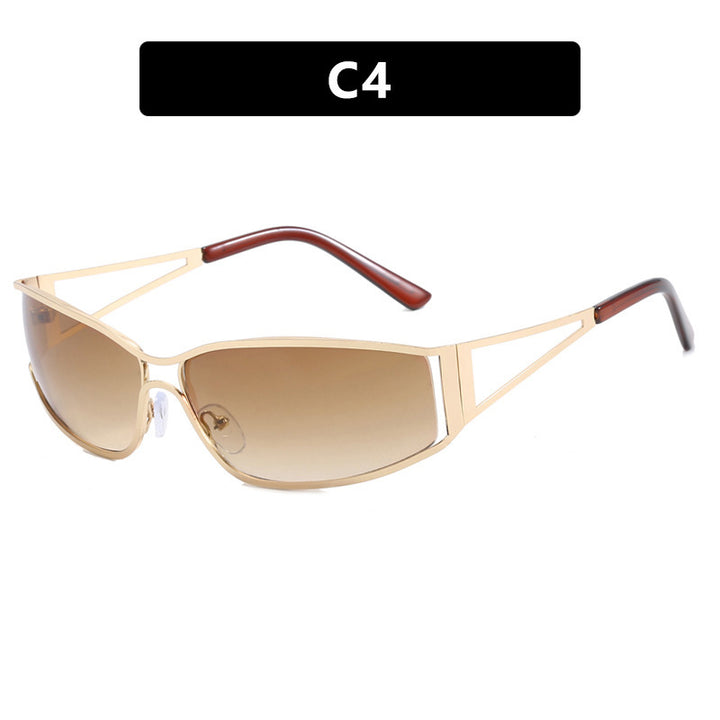 Damer sporty solbrille i futuristisk stil Skanto