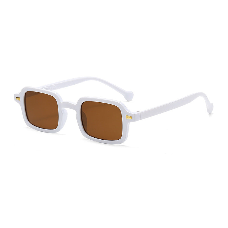 Dame geometrisk solbrille med trendy dyreprint Skanto