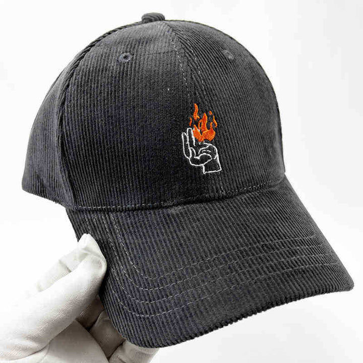 Herre kordfløyel grafisk baseball cap Skanto