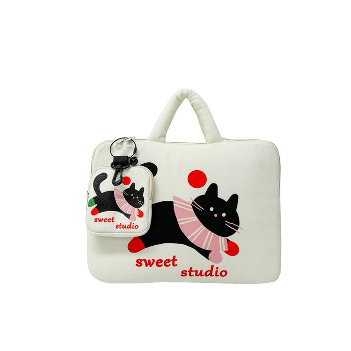 Laptoptas med kreativt kattmønster Skanto