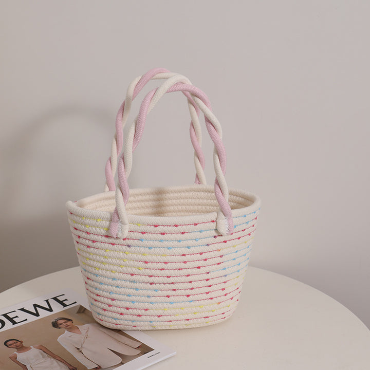 Handmade basket bag with modern accents Skanto