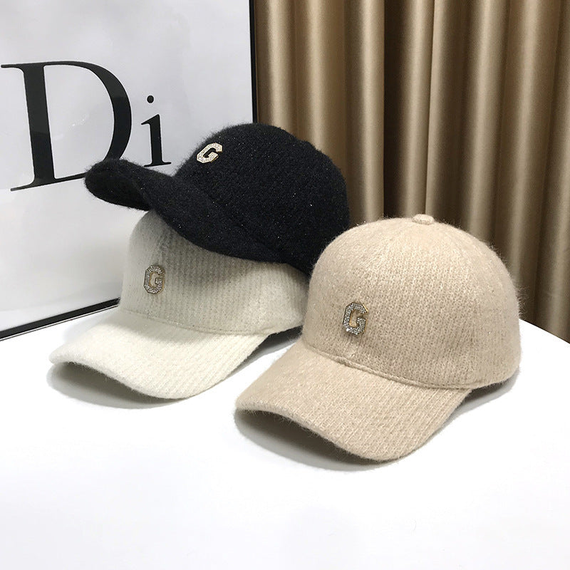 Kvinne Elegant Teksturer Fleece Baseball Caps Skanto