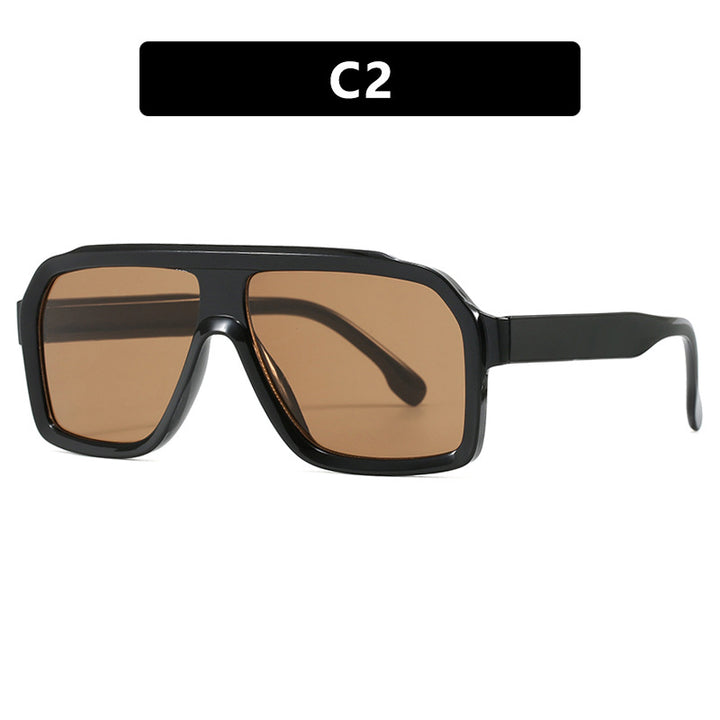 Women's large square sunglasses in modern design with robust frame Skanto