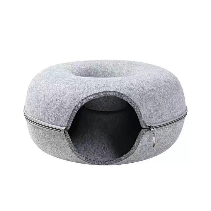 2-i-1 Donut Katt Bed Skanto