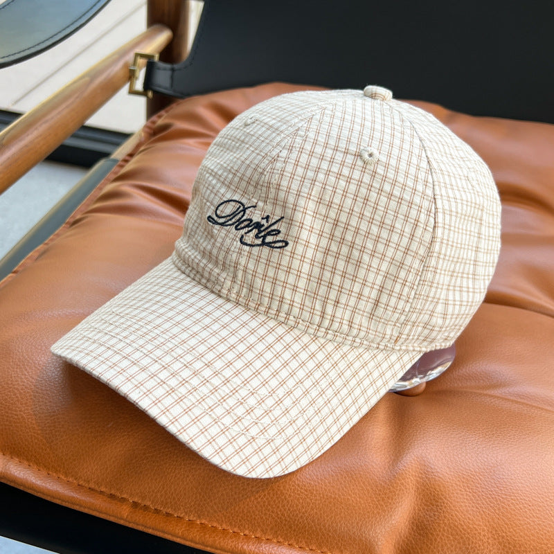 Kvinnenes stilige rutete baseballcap Skanto