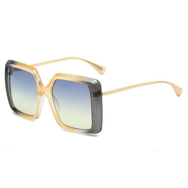 Dame oversized solbriller med stilrent geometrisk design Skanto