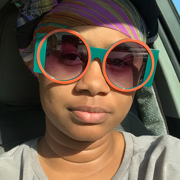 Women's oversized square frame sunglasses with UV protection Skanto