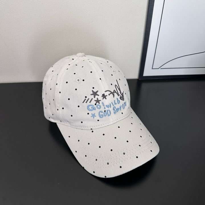 Kvinners Trendy Prikkete Broderte Baseball Caps Skanto
