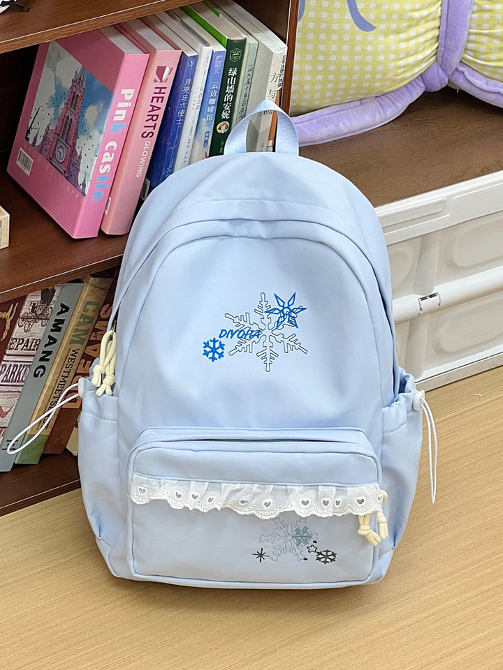 Brodert vinter-tema skoleveske