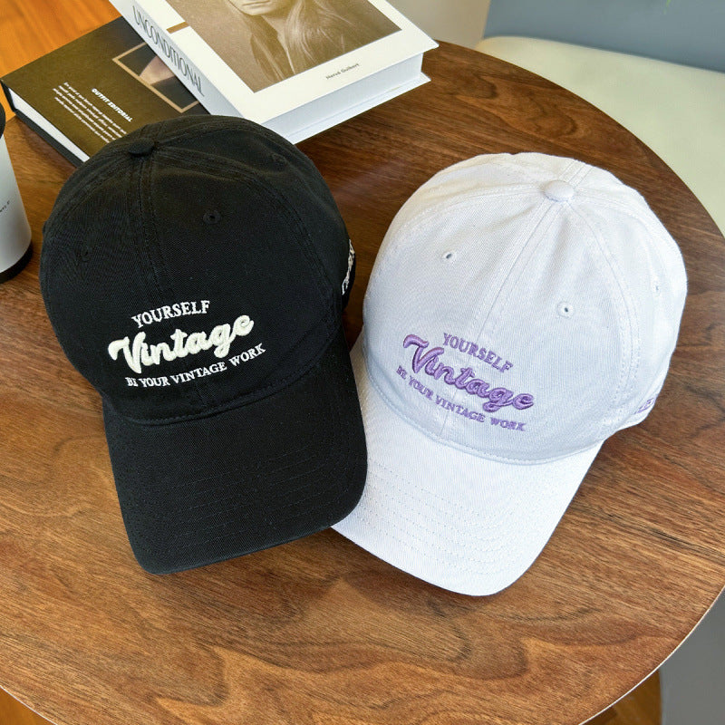 Kvinnenes vintage-inspirerte broderte baseballcap Skanto