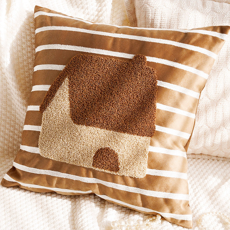 Damer Strukturert Putetrekk med Elegant Stripet Design Skanto