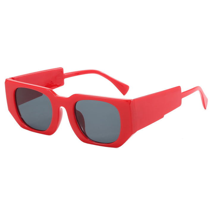 Dame geometrisk oversized solbrille med bredt design Skanto