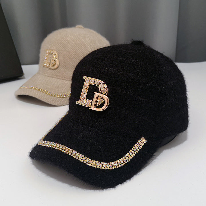 Kvinne Luksus Pyntet Fleece Baseball Cap Skanto