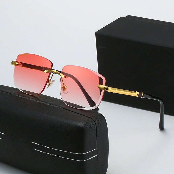 Dame kvadratisk solbrille med stilige plast- og metalldetaljer Skanto