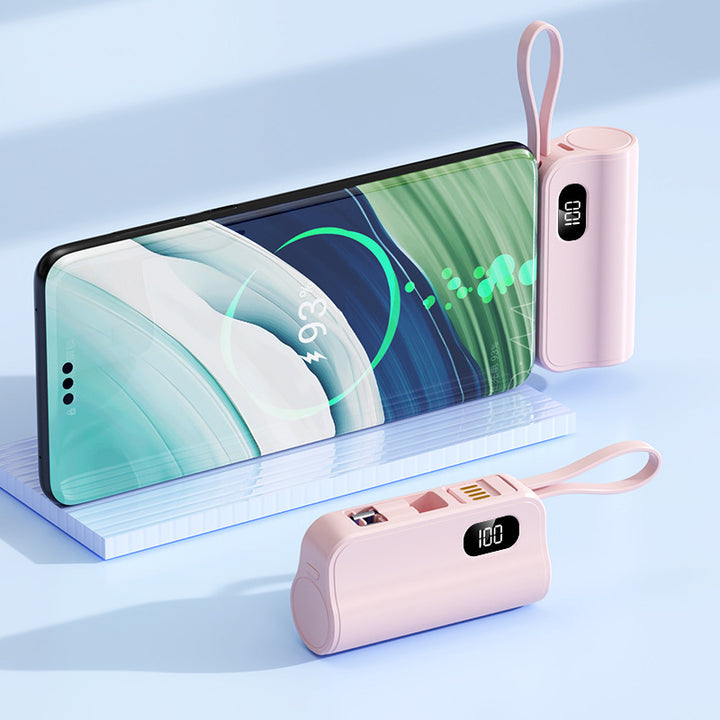 Mini-Powerbank med rask ladeport og allsidige funksjoner Skanto