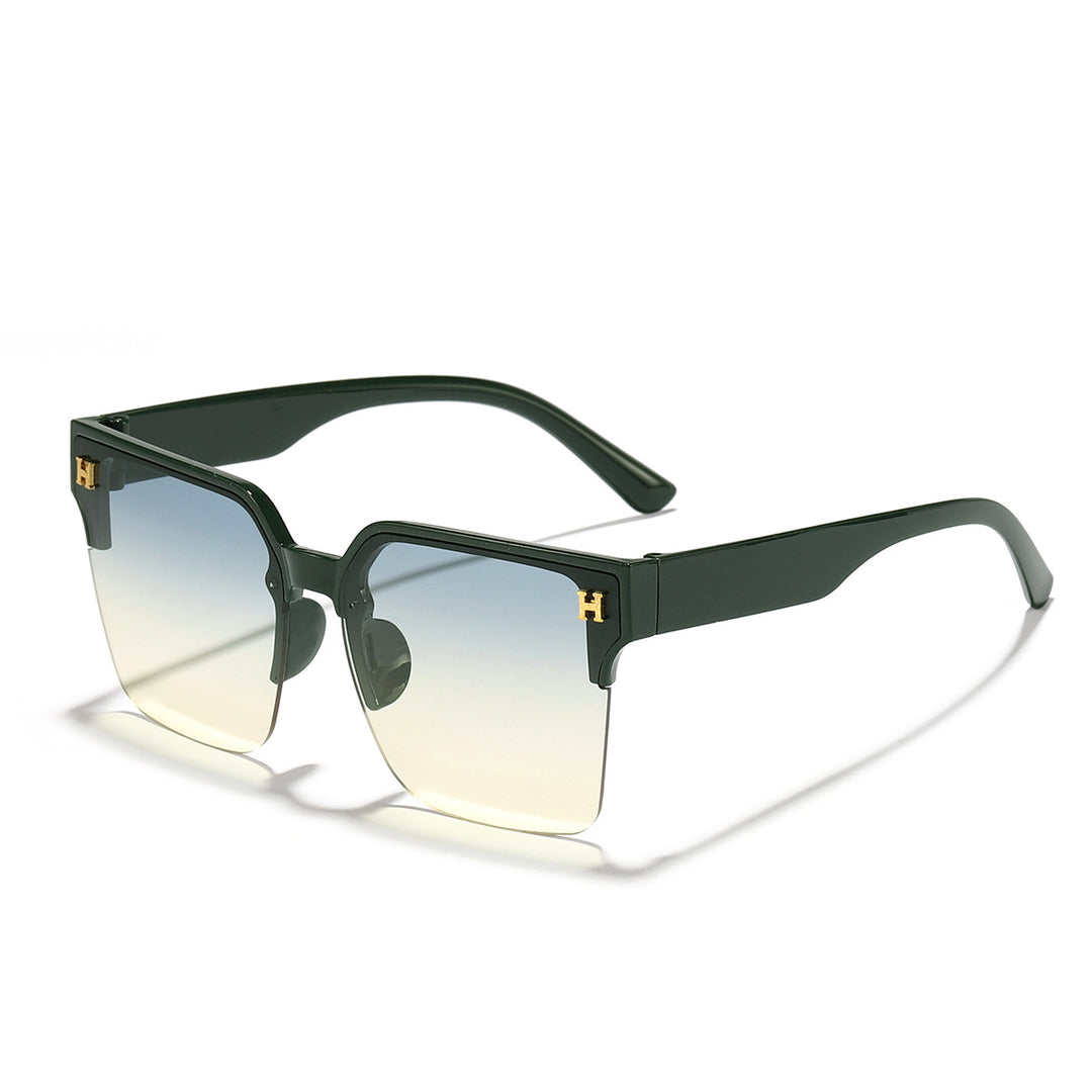 Dame moderne firkantet solbrille med transparent ramme Skanto