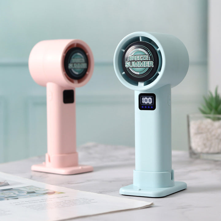 Damers bærbare mini tåkevifte med LCD temperaturvisning Skanto