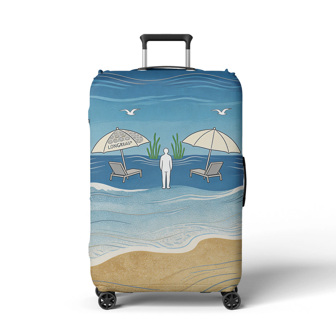 Damer koffertrekk med strandmotiv Skanto