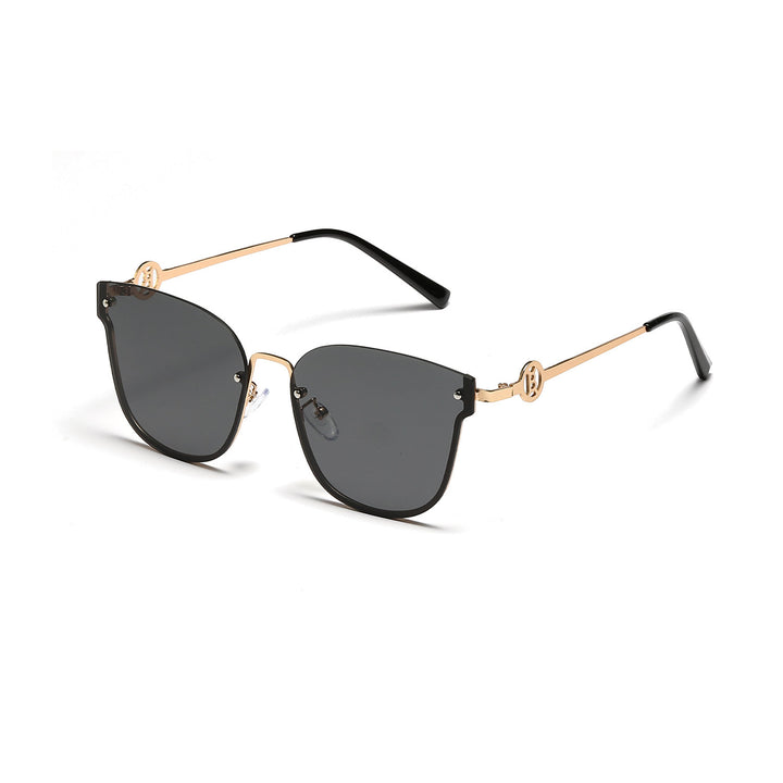 Dame fashionable oversized solbriller med unik gradient Skanto