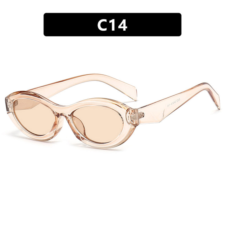 Dame elegant Cat-Eye solbrille med beskyttende UV-filter og moteramme Skanto