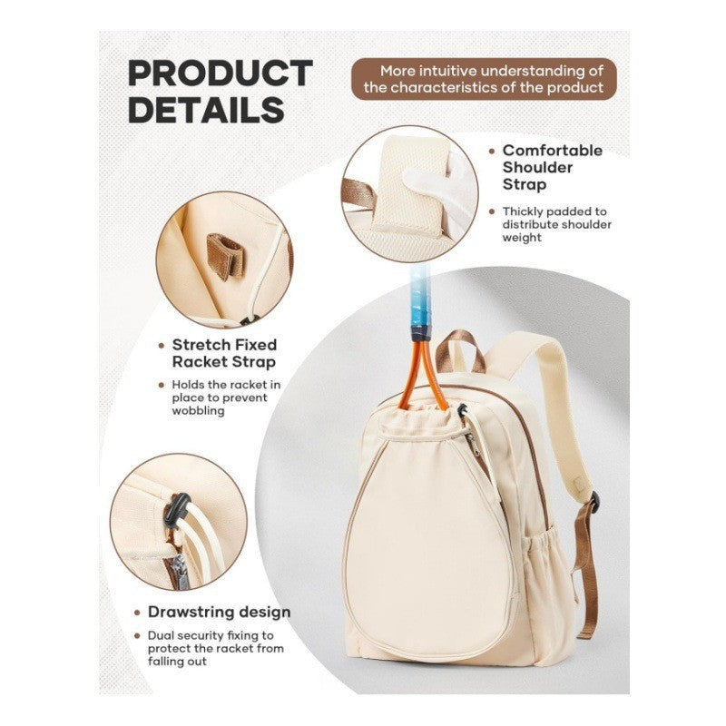Sporty tennis backpack with specially shaped compartments for rackets and drinks Skanto