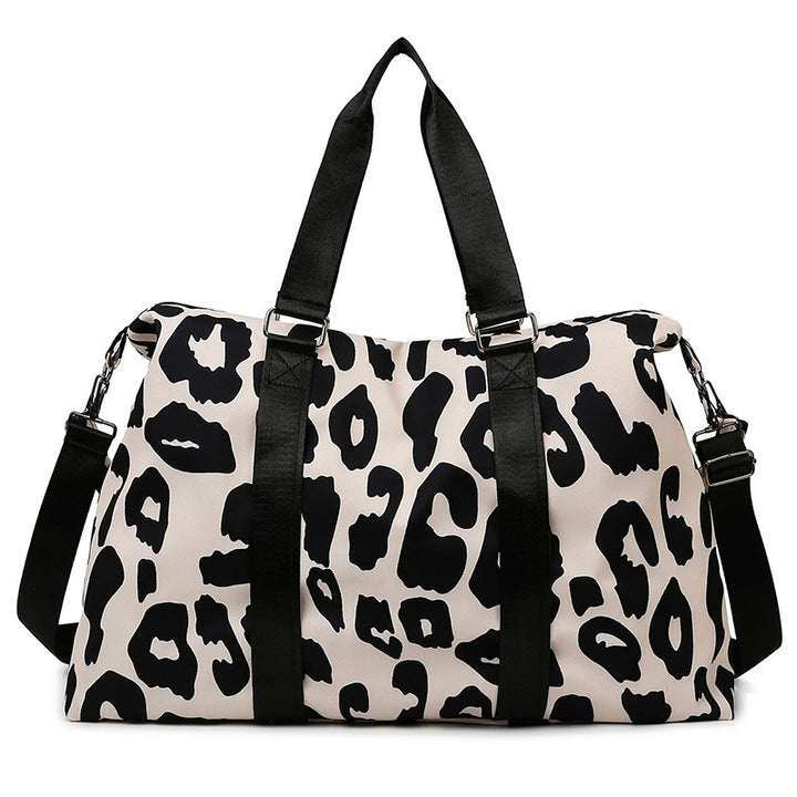 Sporty reise bag med trendy zebramønster Skanto