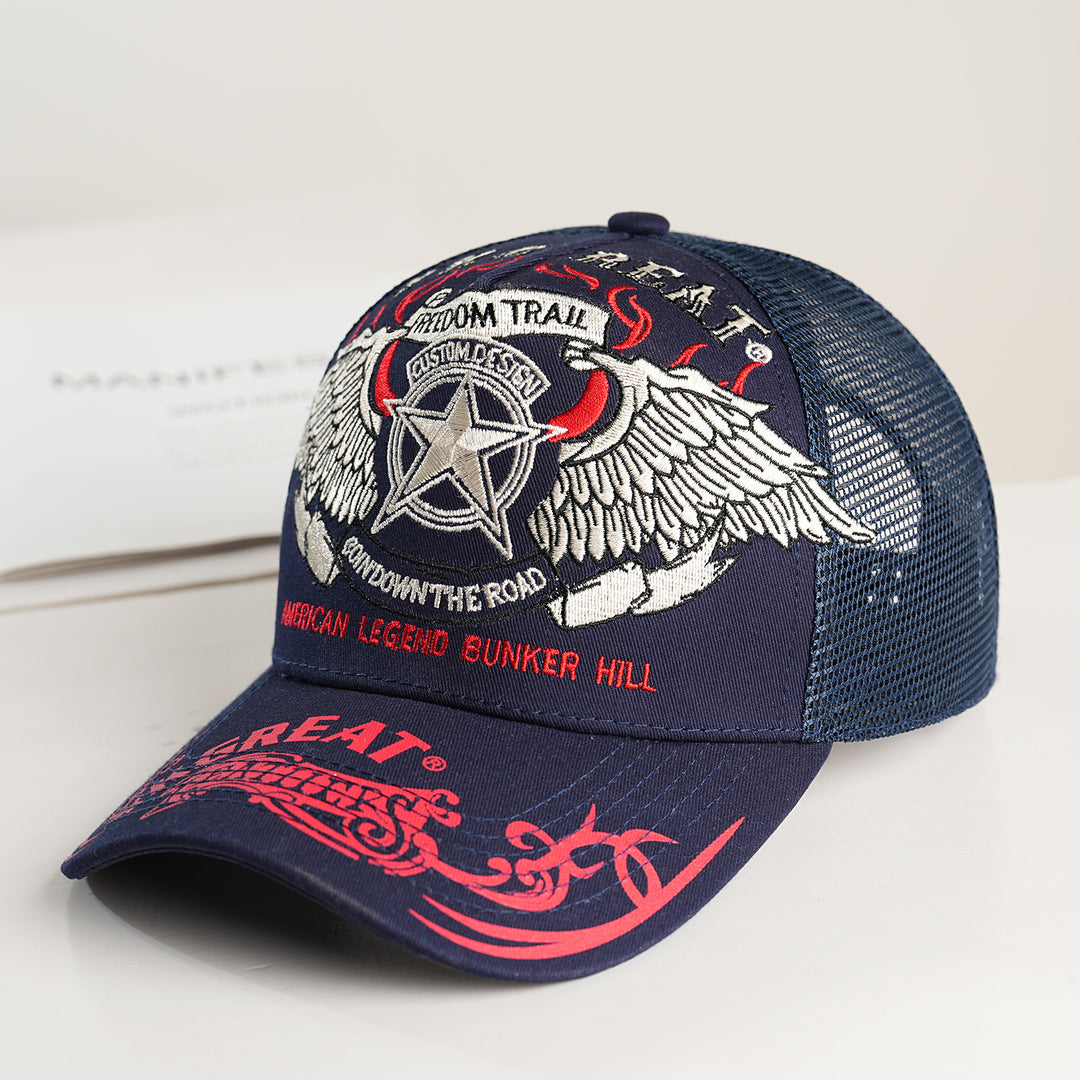 Unisex Trucker Caps med grafisk design og pustende nett Skanto