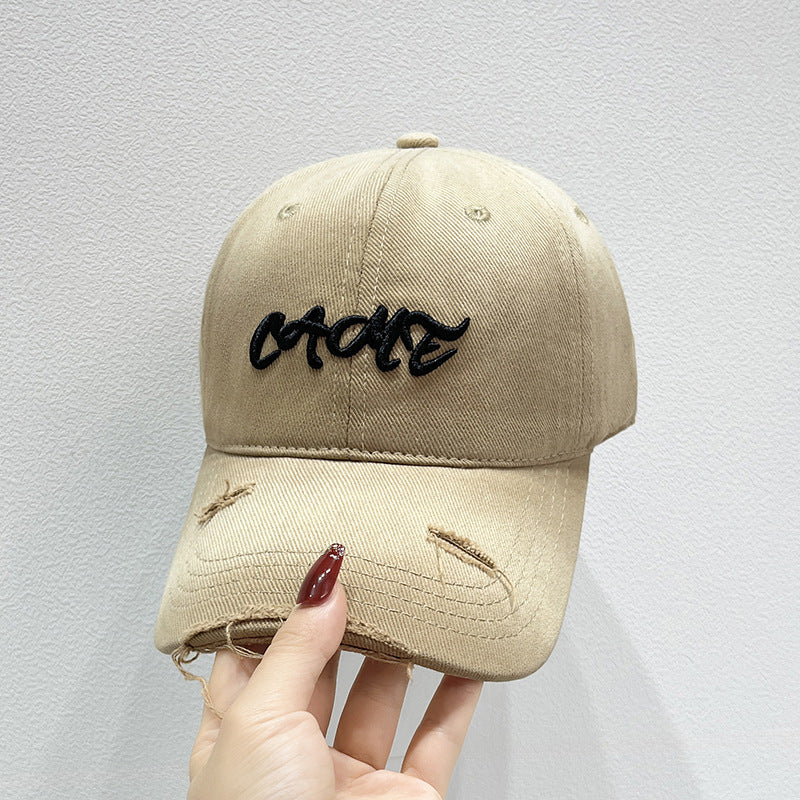 Herre Slitt Foran Brodert Baseball Caps Skanto