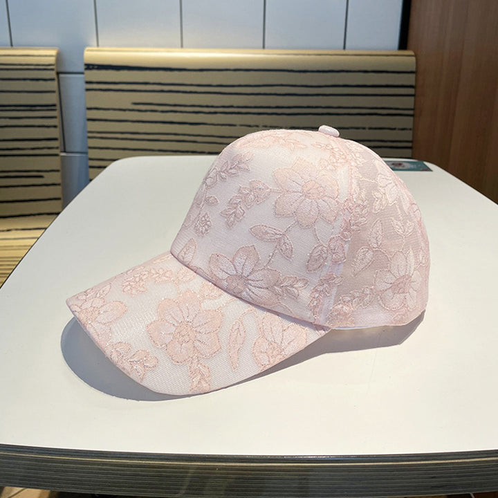 Kvinnens blomsterbroderte baseballcap Skanto