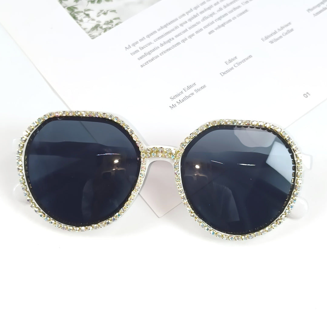 Dame Glitrende Oversized Solbriller Skanto