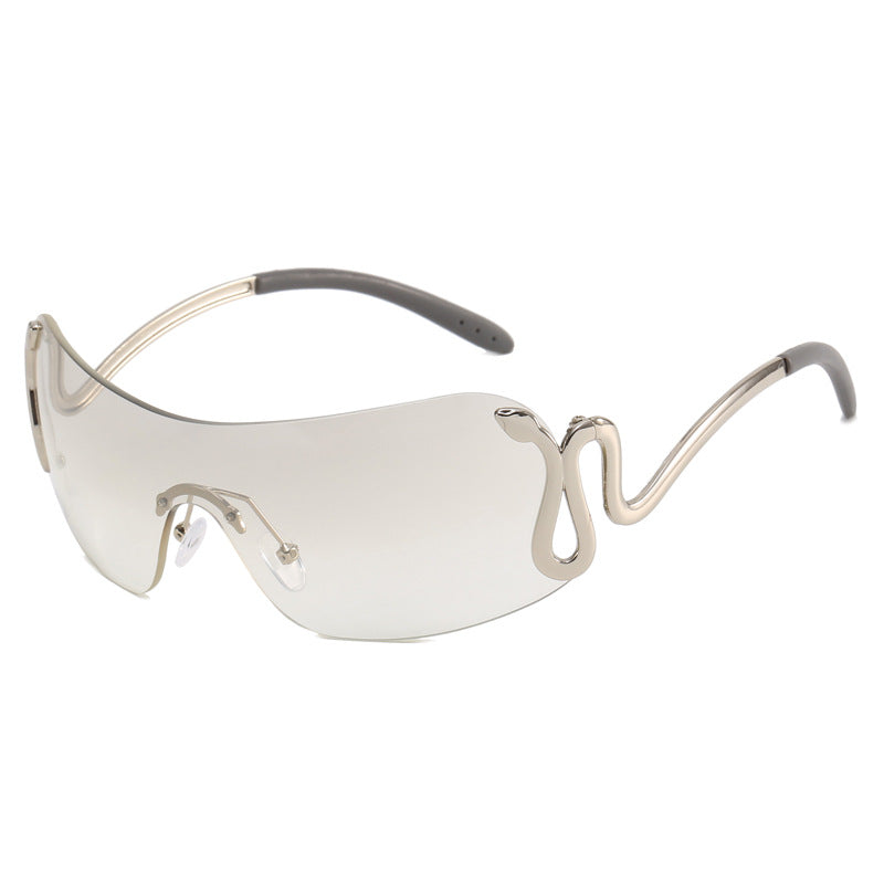Women's Futuristic Sports Sunglasses with Playful Design Skanto