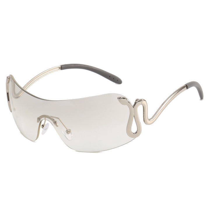 Women's Futuristic Sports Sunglasses with Playful Design Skanto