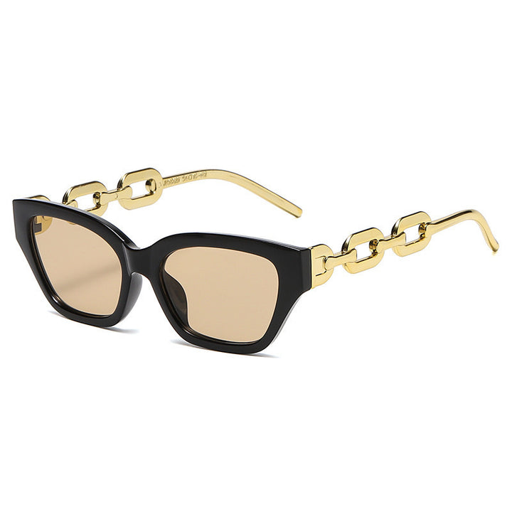 Dame solbrille med unikt kjededesign Skanto