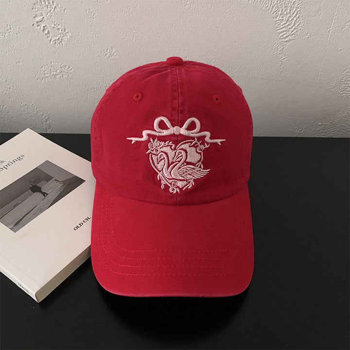 Kvinnenes romantiske broderte baseball cap Skanto