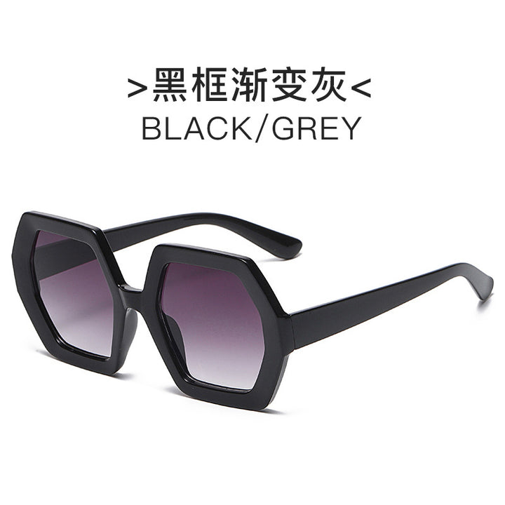 Dame ekstravagante heksagonal solbrille Skanto