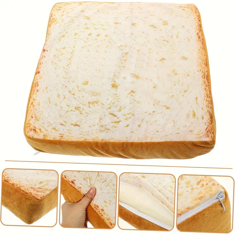 Myk Plush Toast-formet Pute Hundeseng