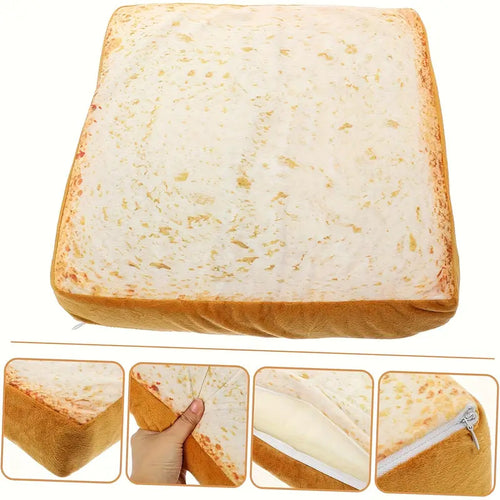 Myk Plush Toast-formet Pute Hundeseng