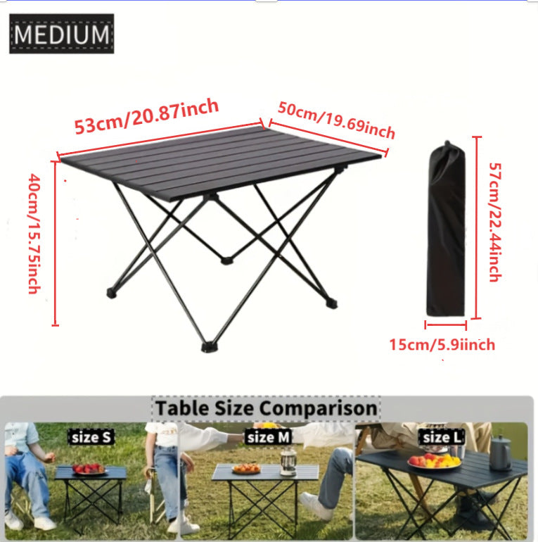 Dame Sammenleggbart Campingbord Skanto